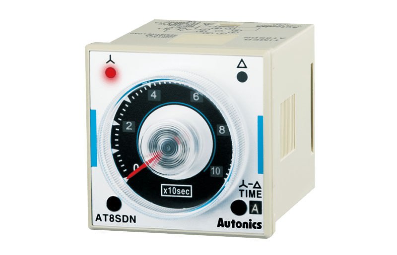 Timer Analógico Estrella/triángulo Tpo Ajustable Spst(1a) 48x48 240VCA 0.5 a AT8SDN — Autonics — AUTONICS