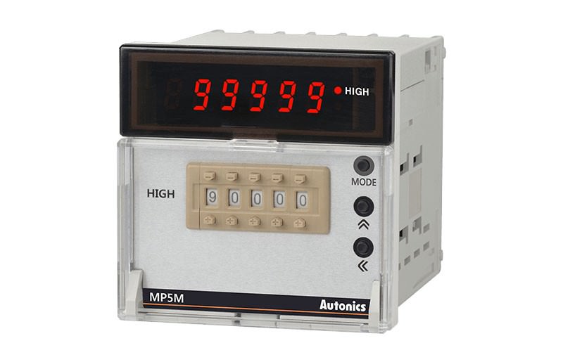 Medidor de Pulso Salida Relé -Npn 240VCA 19999 a 5M MP5M-41/1 — Autonics — AUTONICS