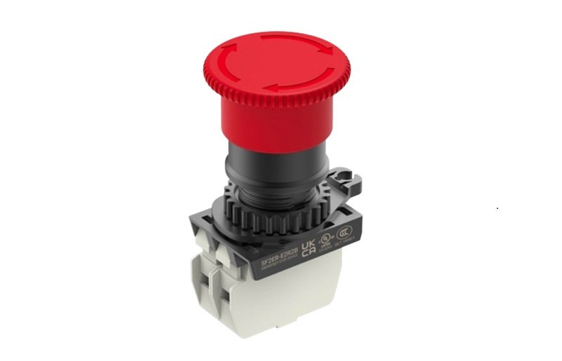 Interruptor Botón Paro de Emergencia Contacto 2NC /V 30 a SF2ER-E2R2B — Autonics — AUTONICS