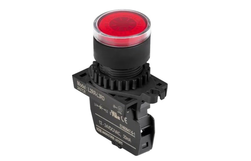 Lámpara Piloto Roja Alimentación 110-220VAC 15 a IP52 L2RR-L3RLM — Autonics — AUTONICS