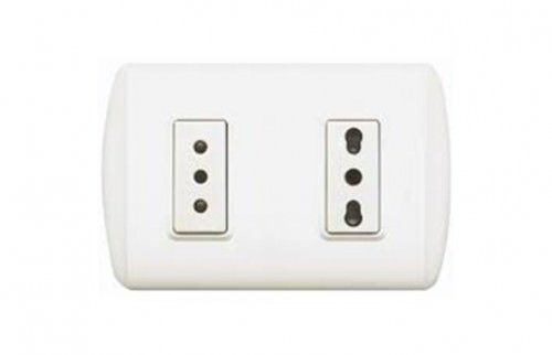 Toma Corriente Doble 10+10/16A Blanco 1x10 250V 10A 1288BN — BTicino — BTicino