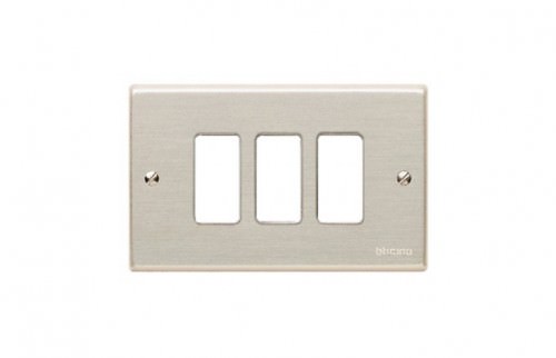 Placa Aluminio Oxidal 3 Módulos 503/3 — BTicino — BTicino