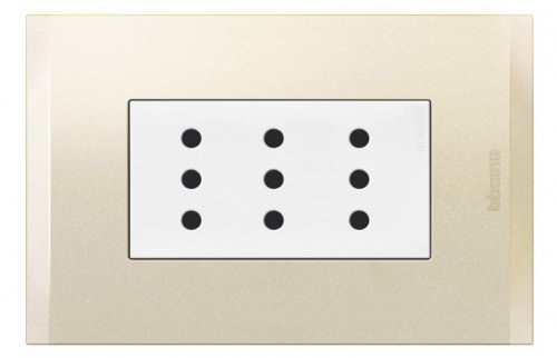 Toma Corriente Triple Armado 2P+T 250V AF2113E3BNA — BTicino — BTicino