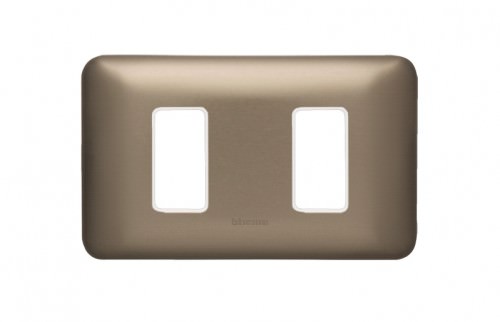 Placa Nea Aluminio Titanio 2 Módulos M903M2TI — BTicino — BTicino