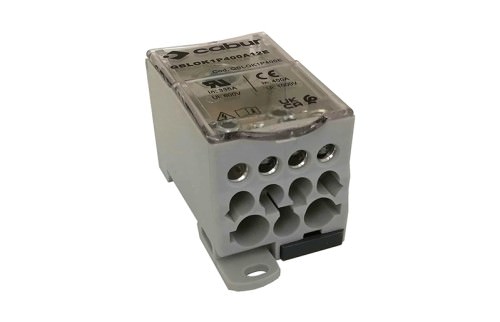 Repartidor 1 Polo 500A Compacto 12 Posiciones 8x24x1 1000V QBLOK1P500E — Cabur — CABUR