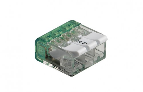 Regleta de Conexión 3 Bornes para Cable Rigido o Flexible 0.2 - 4mm² 450V 32 a UC03 — Cabur — CABUR