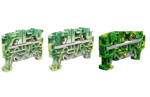 Borne a Tierra Push-in 1 Nivel Efce 6mm² 600V - Color Verde/amarillo EFCE.6 — Cabur — CABUR