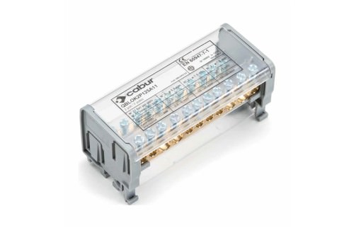 Repartidor 2 Polos 125A con Pantalla - 11 Posiciones 2x35mm 1000V QBLOK2P125A11 — Cabur — CABUR