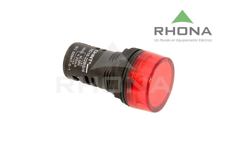 Lampara Piloto Rojo 220V 22mm ND16-22BS/4AC — Chint — CHINT