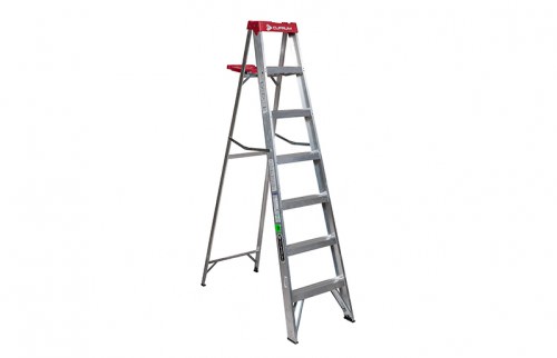 Escalera Tijera Aluminio -7 Peldaños Altura 2.13 M -150kg C-2312-07 — Cuprum — CUPRUM