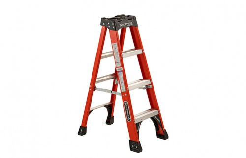 Escalera de Tijera Fibra de Vidrio -4 Peldaños Altura 1.22 M -225kg C-3017-04 — Cuprum — CUPRUM