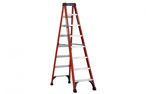 Escalera de Tijera Fibra de Vidrio -8 Peldaños Altura 2.44 M -225kg C-3017-08 — Cuprum — CUPRUM