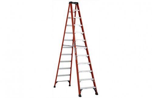 Escalera de Tijera Fibra de Vidrio -12 Peldaños Altura 3.66 M -225kg C-3017-12 — Cuprum — CUPRUM