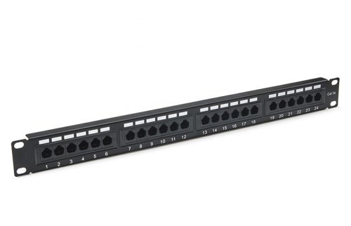 Patch Panel UTP 24 P -1U -Cat 6 150V 568A 20 M PP05-UTP-C6-24P — Geolux — GEOLUX