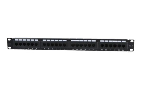 Patch Panel UTP 24 P -1U -Cat 6A 150V 568A 20 M PP05UTP-C6A-24P — Geolux — GEOLUX