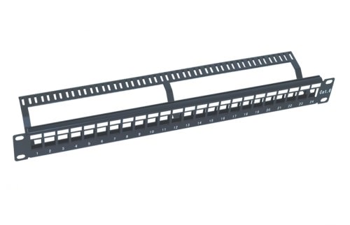 Placa Panel UTP 19″ 24 Puertos -1U 6A PP23-UTP-BK-24P — Geolux — GEOLUX