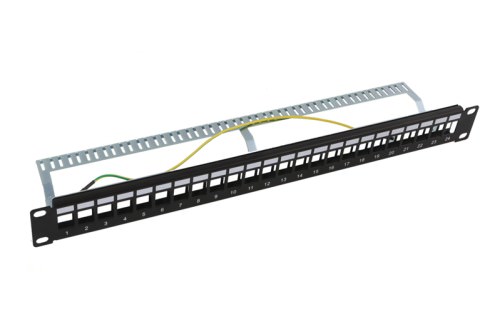 Placa Panel STP 19″ 24 P -1U -Para Stp 6A PP23-STP-BK-24P — Geolux — GEOLUX