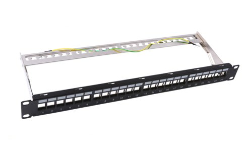 Placa Panel STP 19″ 24 P -1U -STP 6A PP25-STP-BK-24P — Geolux — GEOLUX
