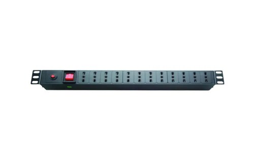 Regleta Pdu 12 Tomas 19″ para Rack 05V 19A N1012WGZKPB19A — Geolux — GEOLUX