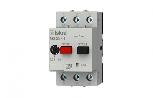 Guardamotor MS25 -1A 0.63-1.0A -690VAC 1.0A MS25-1 — Iskra — ISKRA