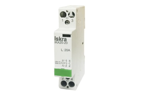 Contactor 20A bobina 230VAC 2NA IKA20-20 — ISKRA