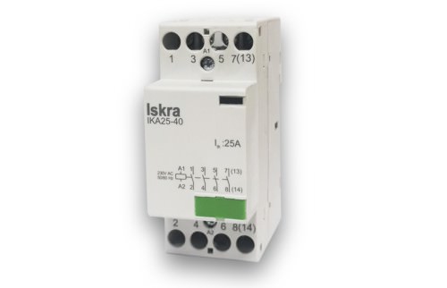 Contactor 25A bobina 230VAC 4NA IK25-40 — ISKRA