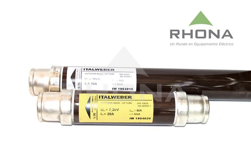 Fusible Media Tensión 63A 20/36kV 40kA - Largo 537mm 5kA 1903063 — Italweber — ITALWEBER