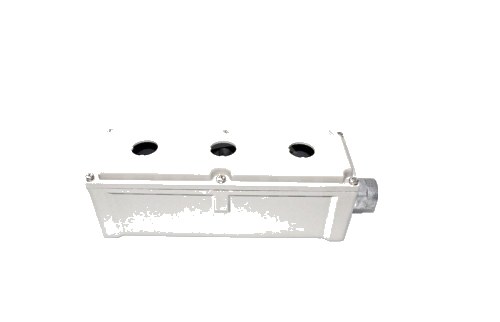 Caja Botonera 3 Perf. 22mm -Plancha Acero KCB-223D(B) — Koino — KOINO