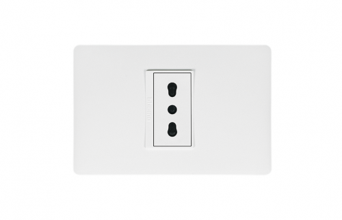 Toma Bipaso Armado 2P+T con Alveolos Protegidos 10/16A 250V PU1180 — Bticino — Legrand
