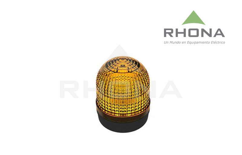 Baliza Xenón 86mm IP65 -Ambar Estroboscopica, Alimentación 12-24VAC/dc MS86S-S00-Y — Menics — MENICS