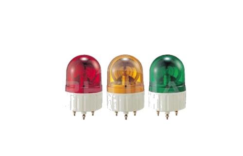 Baliza Giratoria 86mm IP54 -Ambar Circular, Alimentación 12VDC/110VAC 220VAC ASG-20-Y — Menics — MENICS