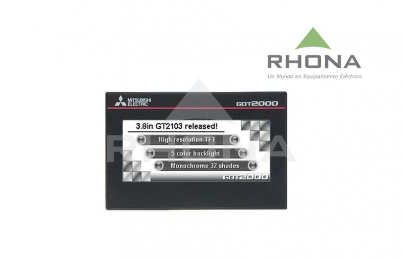 Panel HMI Grises 3,8″ 24VCC / IP67 GT2103-PMBD — Mitsubishi Electric — MITSUBISHI ELECTRIC