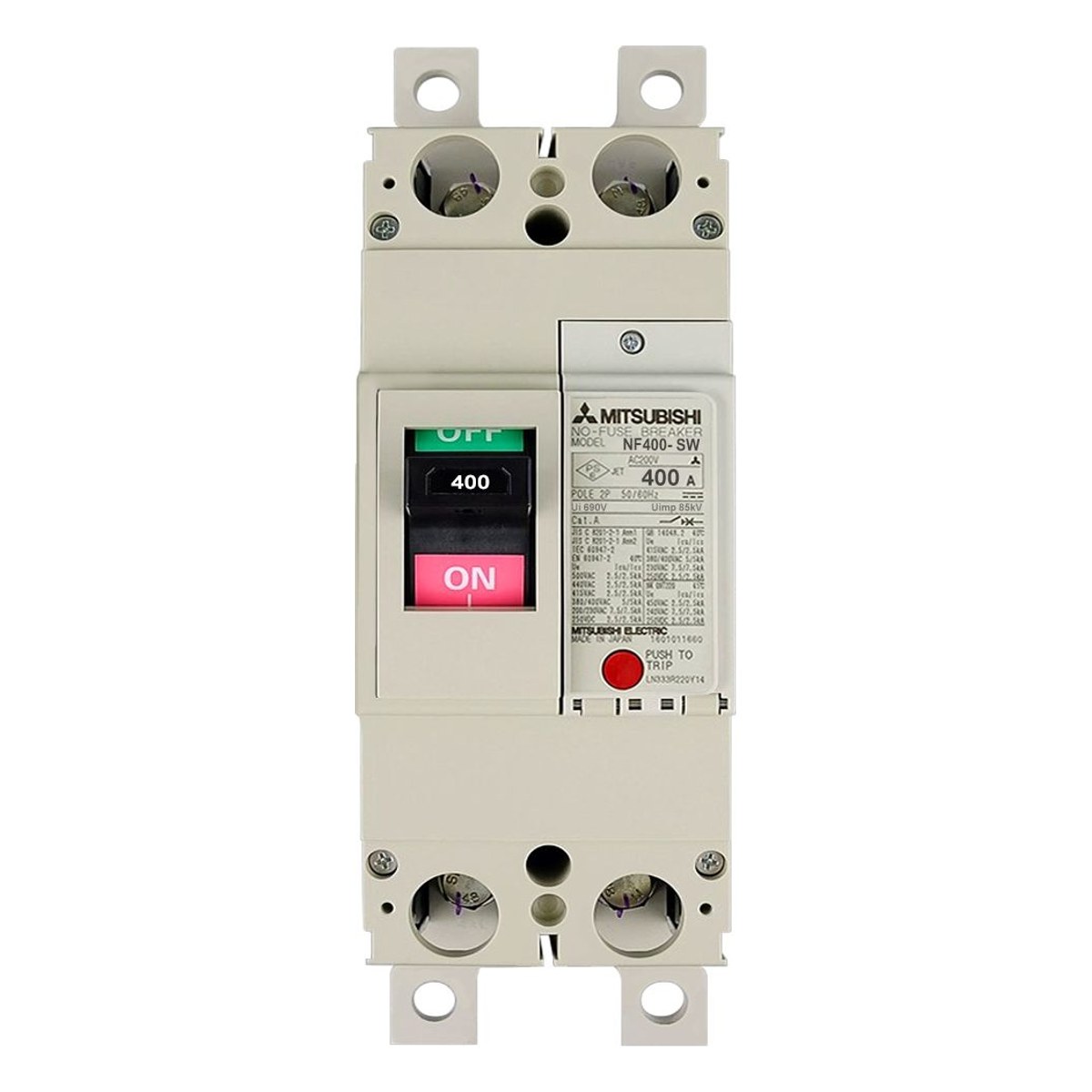 Interruptor automático Caja Moldeada 3x350a 380VAC - 50KA 690VAC 30A NF400-SW - MITSUBISHI ELECTRIC — MITSUBISHI ELECTRIC