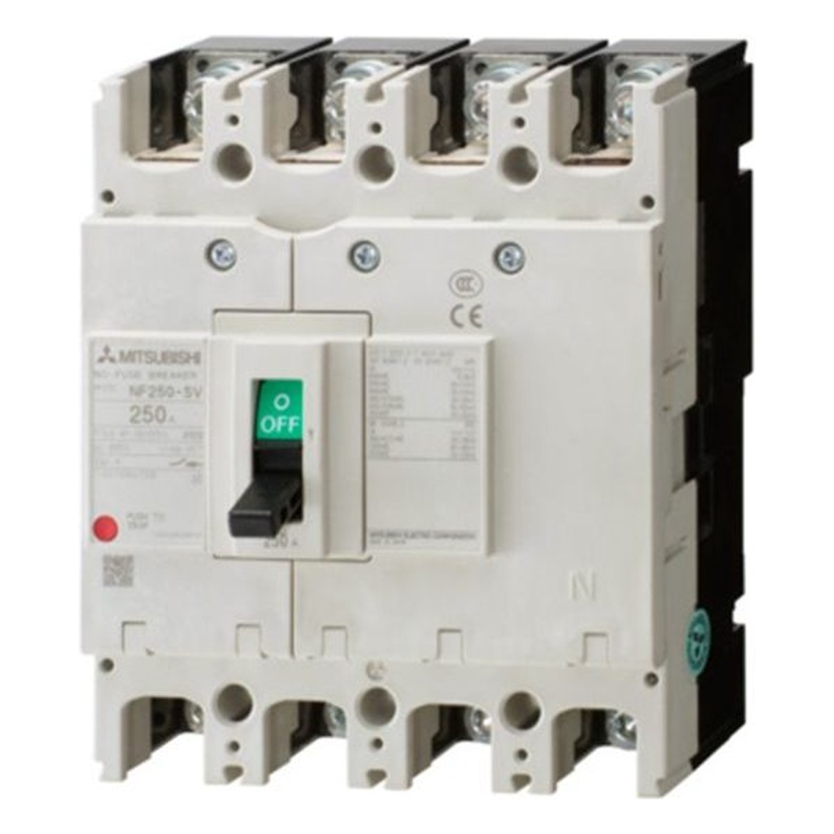 Interruptor automático Caja Moldeada 4x175a 380VAC - 36KA 3 A NF250-SV - MITSUBISHI ELECTRIC — MITSUBISHI ELECTRIC