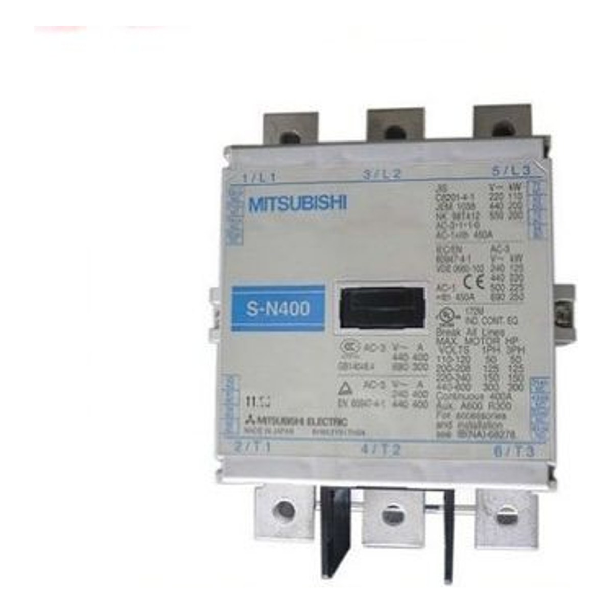 Contactor 3x400A bobina 220VAC 2NA+2NC S-N400 Mitsubishi — Mitsubishi