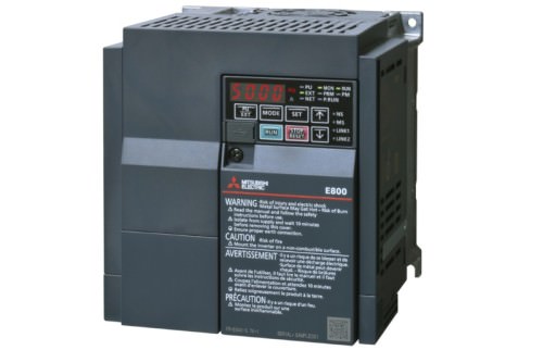 Variador de Frecuencia 5HP 3.7kW In: 9.5A / Vn: 380-480VAC -Fr-800 Normal Duty 2kVA 9.5 a IP20 E840-0095EPA-60 — Mitsubishi Electric — MITSUBISHI ELECTRIC