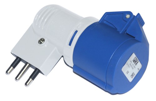 Adaptador Macho Domestico 16A 230V - 3 Polos IP20 9434200 — Pce — PCE