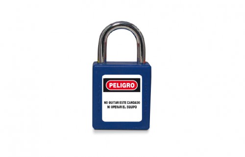 Candado de Seguridad 25mm Azul 40x45x19mm C/ABS-25 — Sofamel — SOFAMEL