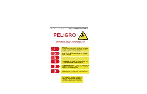 Indicaciones Prerequisitos Panel 420x297mm RTE-42P — Sofamel — SOFAMEL