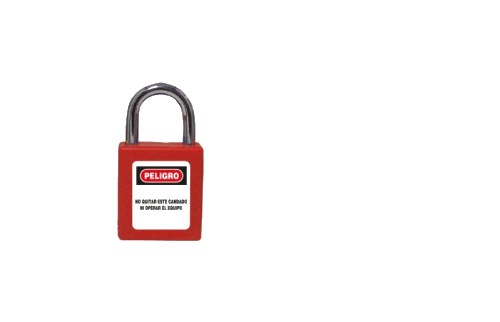 Candado de Seguridad 25mm Rojo 40x45x19mm C/ABS-25 — Sofamel — SOFAMEL