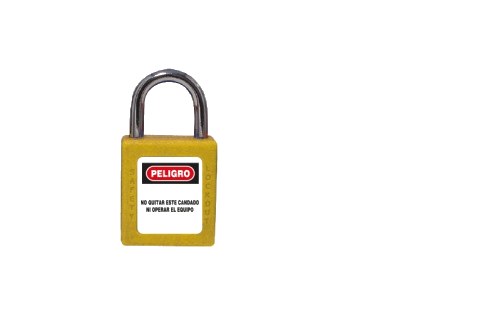 Candado de Seguridad 25mm Amarillo 40x45x19mm C/ABS-25 — Sofamel — SOFAMEL