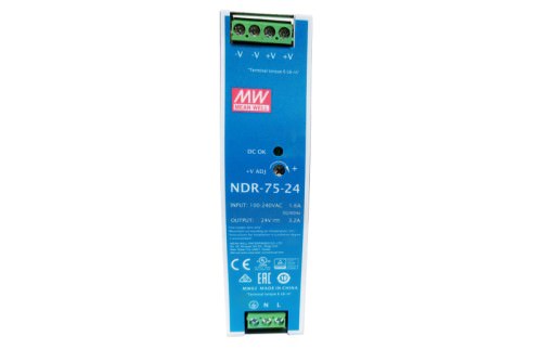 Fuente Poder 24VCC Alim.100-240VAC 3.2A NDR-75-24 — Tele — TELE