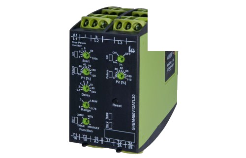 Relé Monitoreo de Carga Multifuncion, Monofasico o Trifasico 480V G4BM480V12ATL20 — Tele — TELE