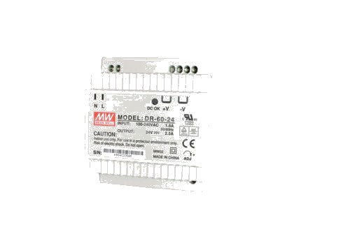 Fuente de Poder 24VDC 2.5A Alimentación 100-240VAC DR60-24/2.5A — Tele — TELE