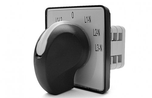 Selector de Voltaje 16A L3-l1 / L2-l3 / L1-l2/ 0 / L1-n / L2-n / L3-n (7 Pos.) T-705 — Telergon — TELERGON