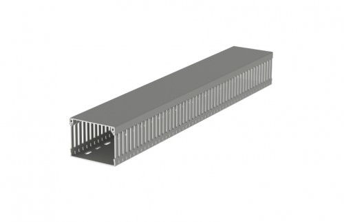 Canaleta Ranurada 60x80mm Tira de 2 Metros - Gris 60.80.77 — Unex — UNEX