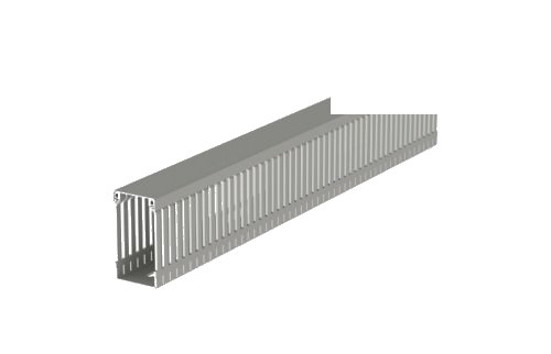 Canaleta Ranurada 80x43mm Tira de 2 Metros - Gris 80.40.77 — Unex — UNEX