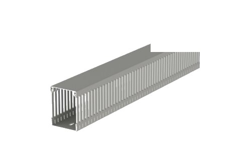 Canaleta Ranurada 80x60mm Tira de 2 Metros - Gris 80.60.77 — Unex — UNEX