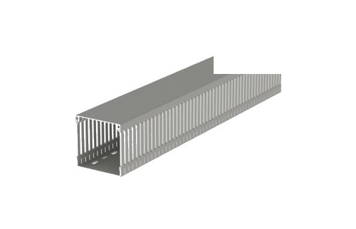 Canaleta Ranurada 80x80mm Tira de 2 Metros - Gris 80.80.77 — Unex — UNEX