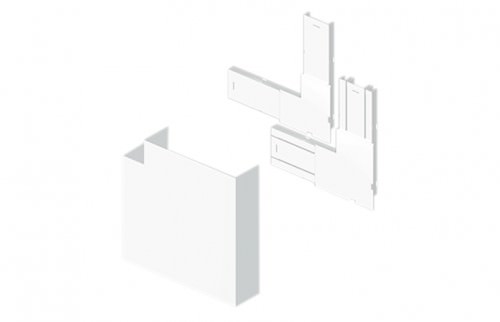 Angulo Plano 50x170mm para Bandejas U24x -Color Blanco 93226-2 — Unex — Unex